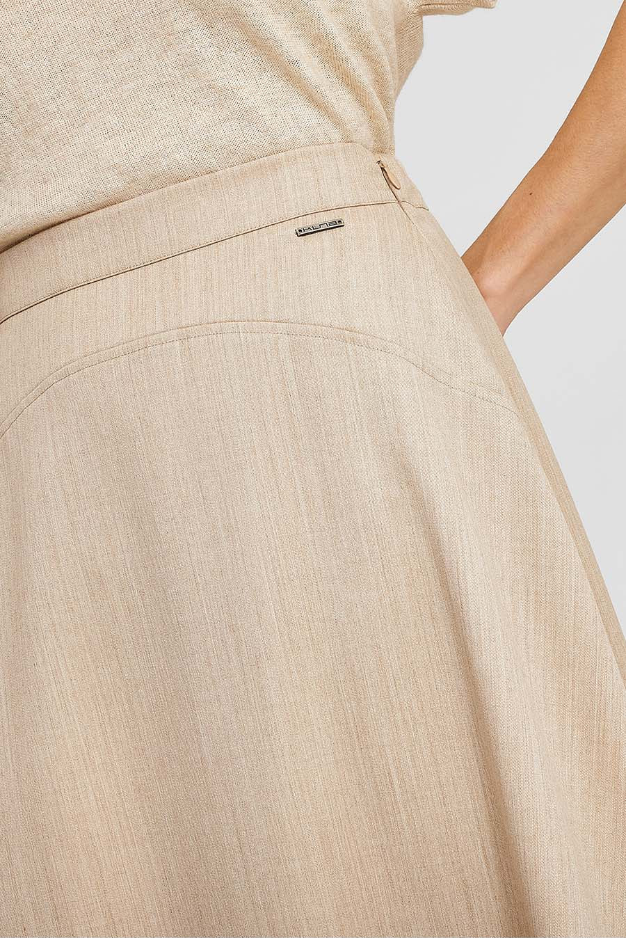 Woven Skirt Lana & Baby Alpaca Color Beige - Image 5
