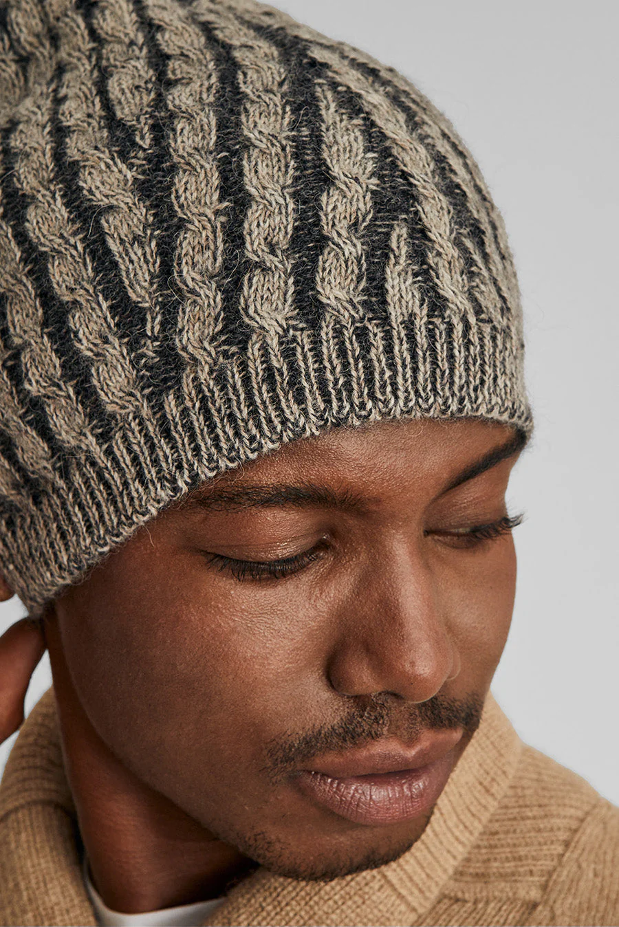 Wonder Hat Baby Alpaca Color Sabbia&Antracite - Image 5