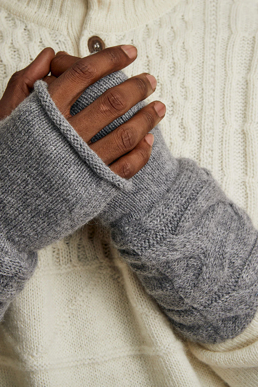 Winter Gloves Baby Alpaca Color Nuage - Image 5