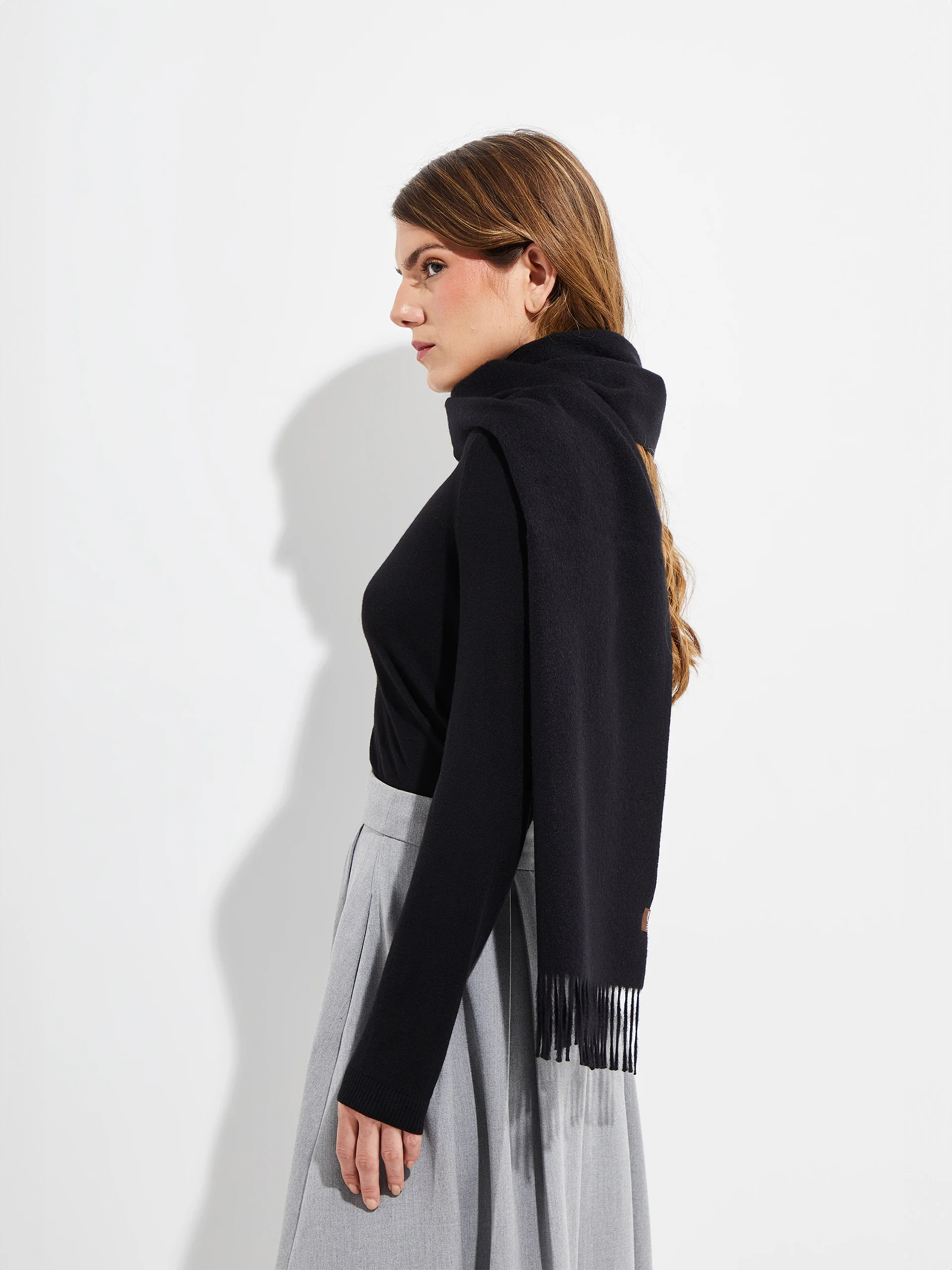 Jamas Scarf Royal Alpaca Color Black