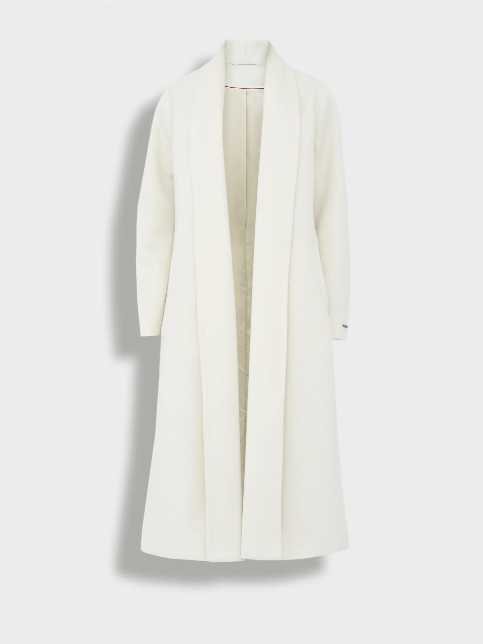 Long Swing Coat Baby Alpaca Color Ecru