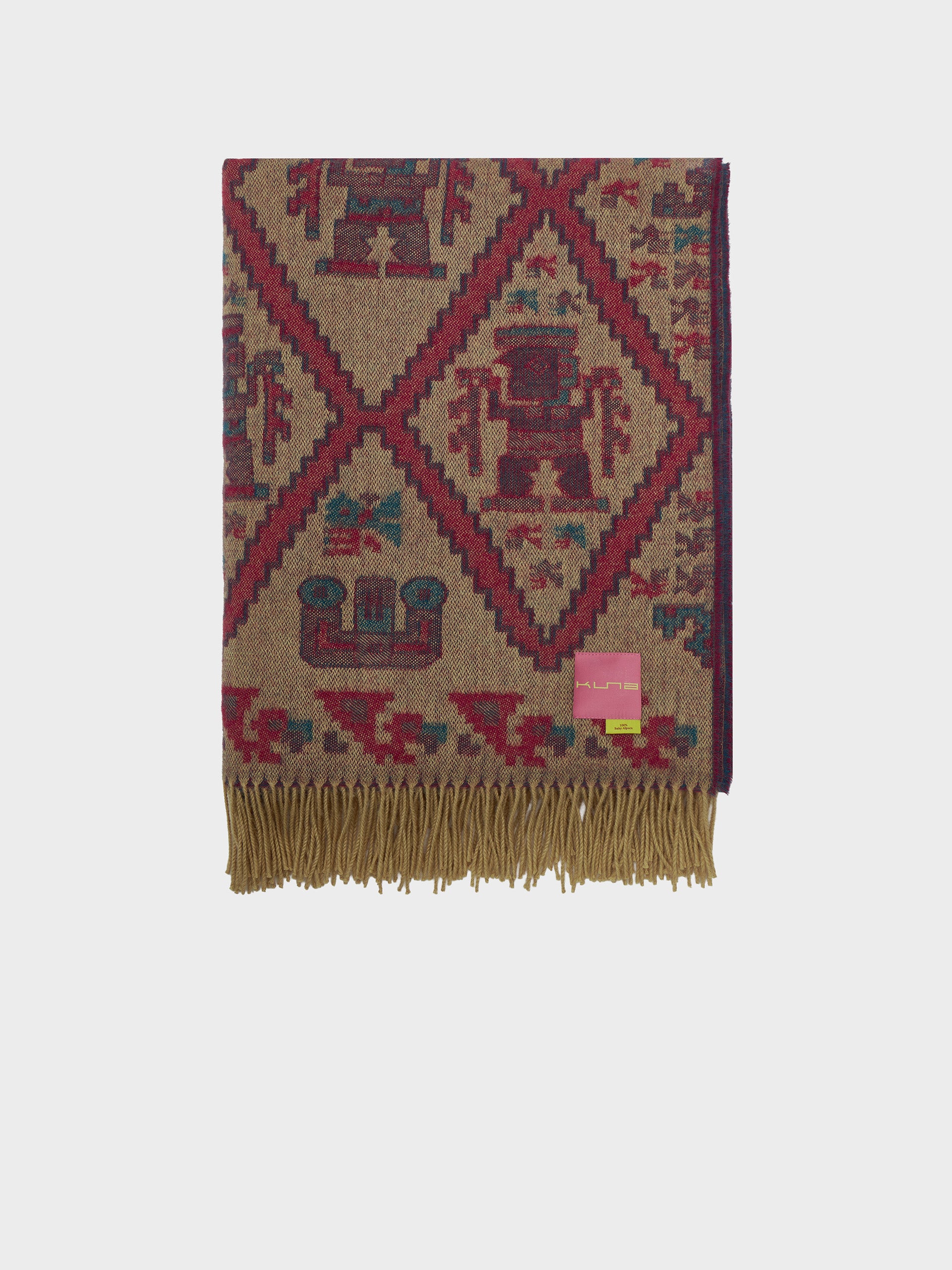 Mochica - 2 Blanket Baby Alpaca Color Yellow - Image 2