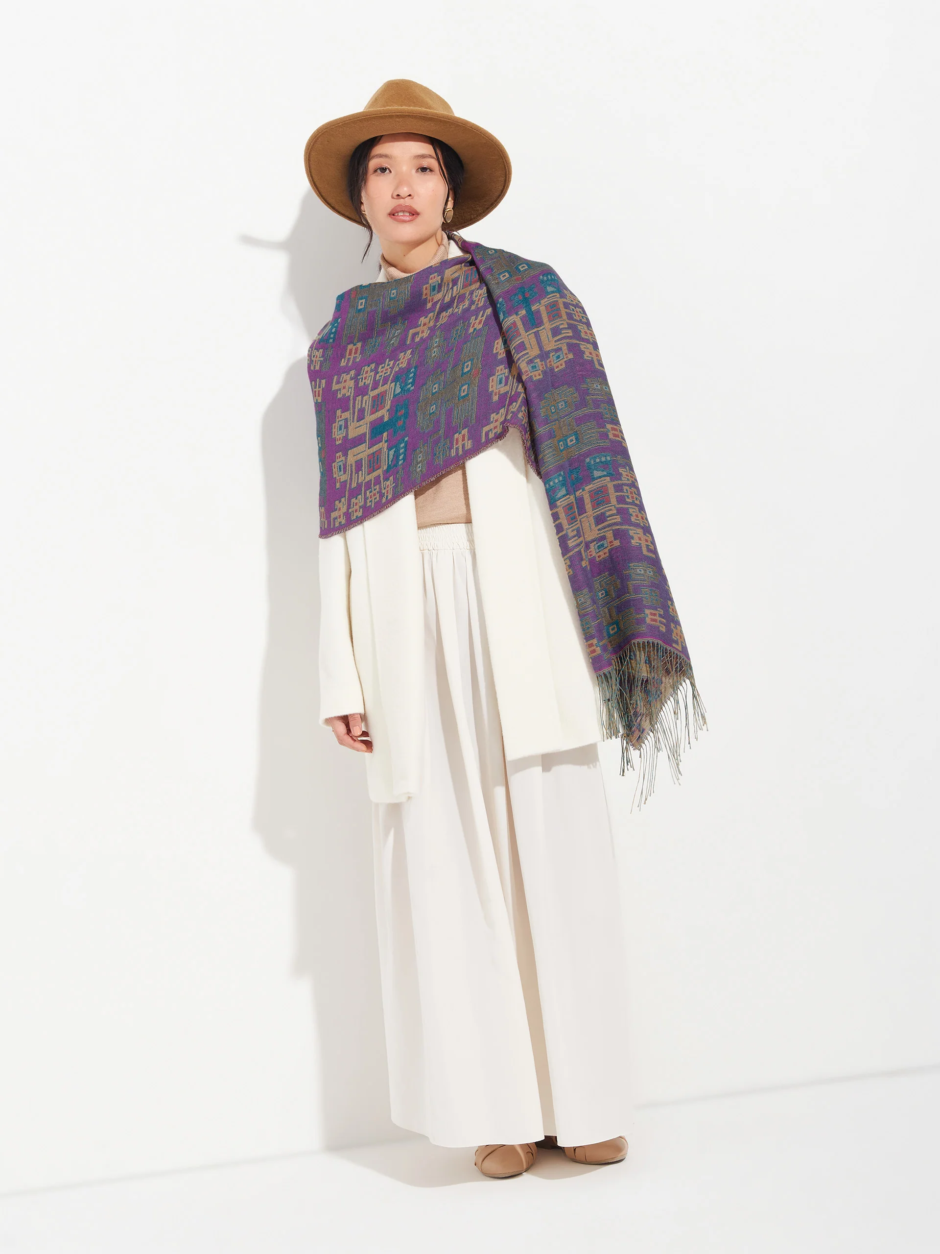 Nazca - 52 Shawl Baby Alpaca Color Purple - Image 4