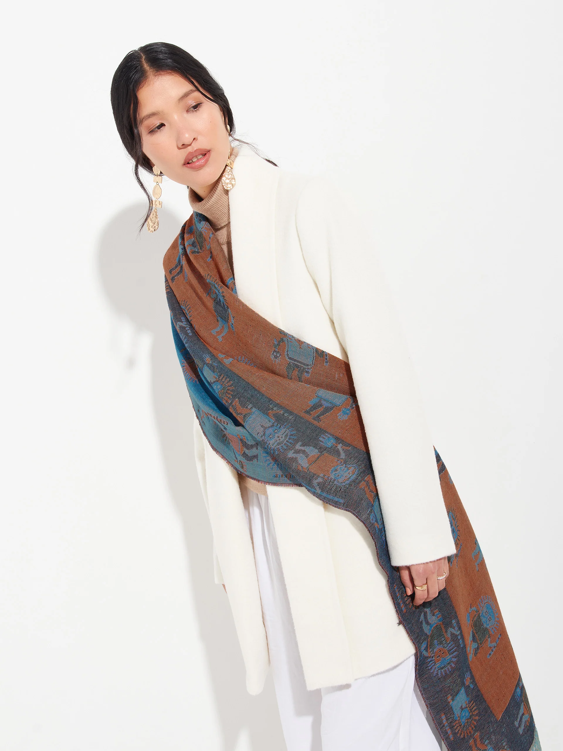 Nazca - 53 Shawl Baby Alpaca Color Blue - Image 3
