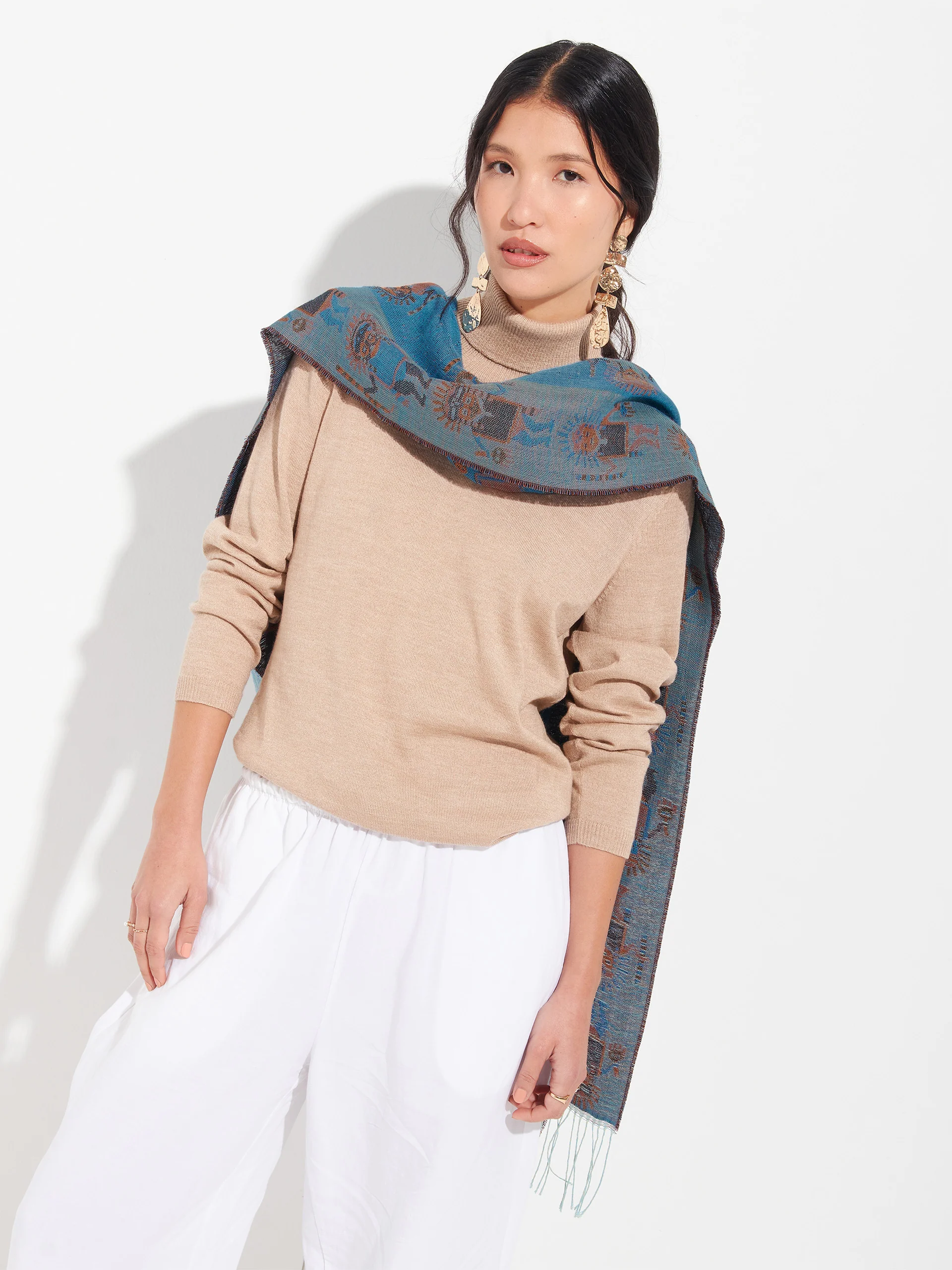 Nazca - 53 Shawl Baby Alpaca Color Blue - Image 5