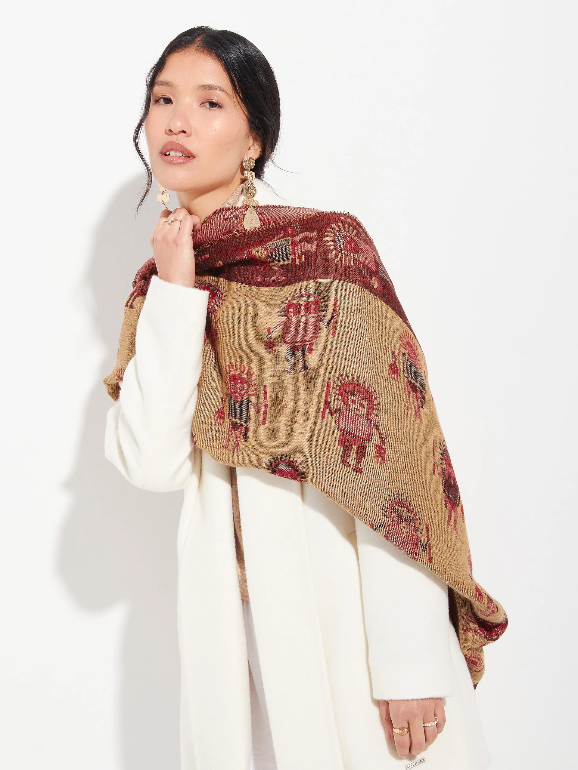 Nazca - 53 Shawl Baby Alpaca Color Red - Image 3