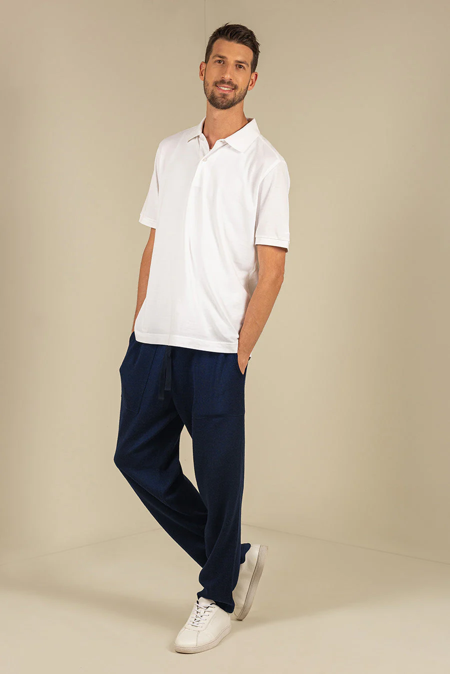 Uomo Pants Cotton & Baby Alpaca Color Golondrina - Image 3