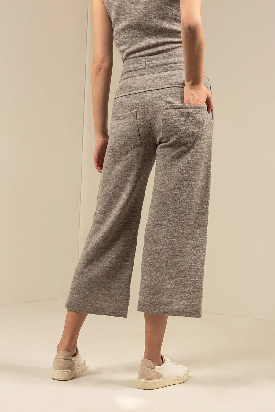 Usseglio Pants Cotton & Baby Alpaca Color Thunder - Image 2