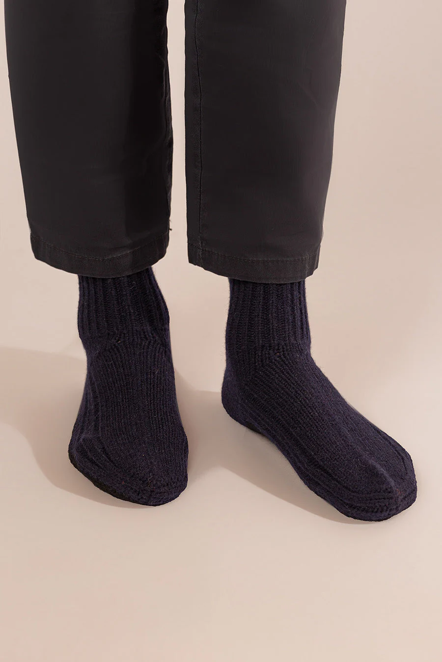 Ullivista Slippers Baby Llama & Wool Color Blue & Black - Image 2