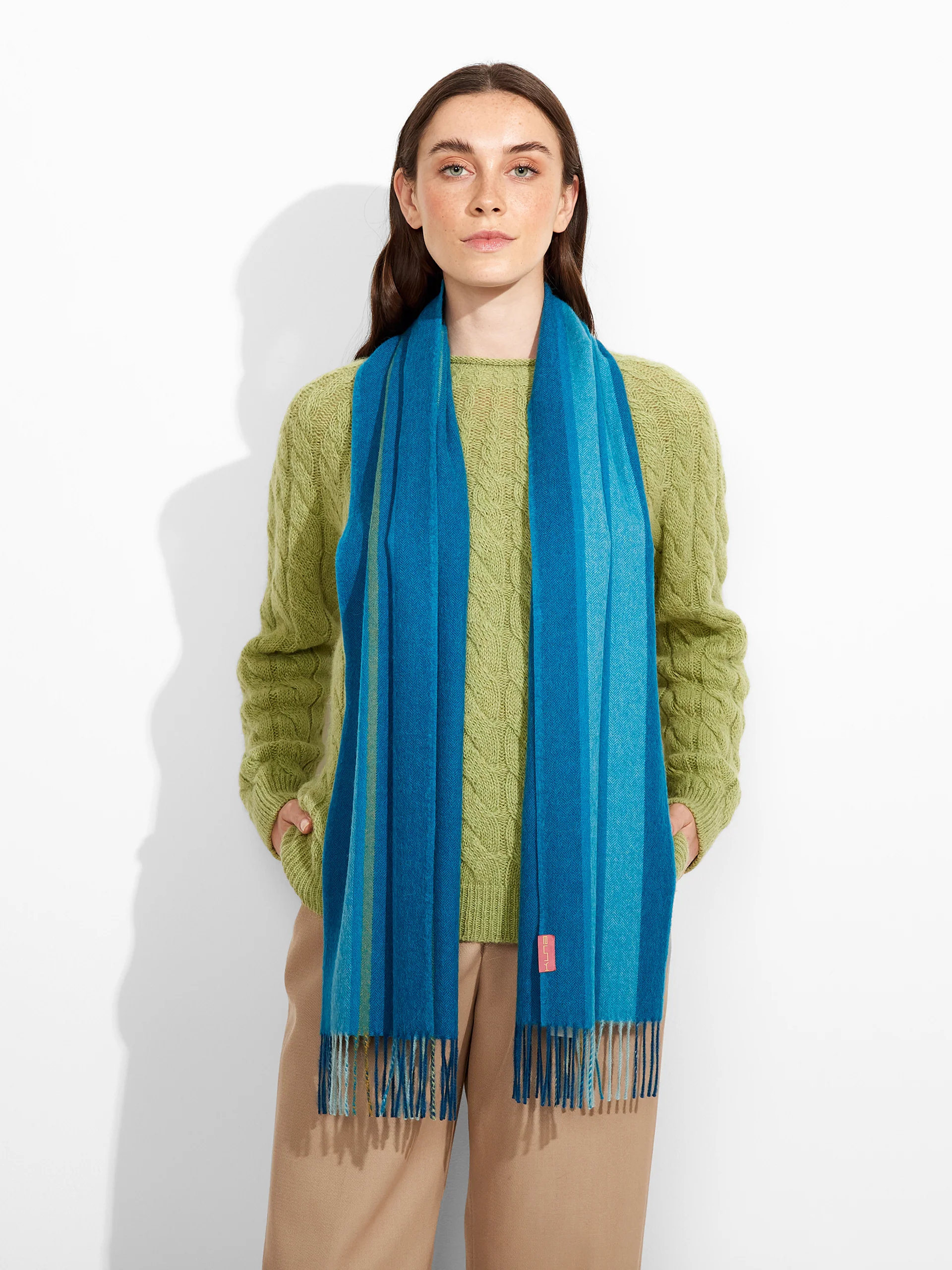 Perejil Scarf Baby Alpaca Color Turquoise