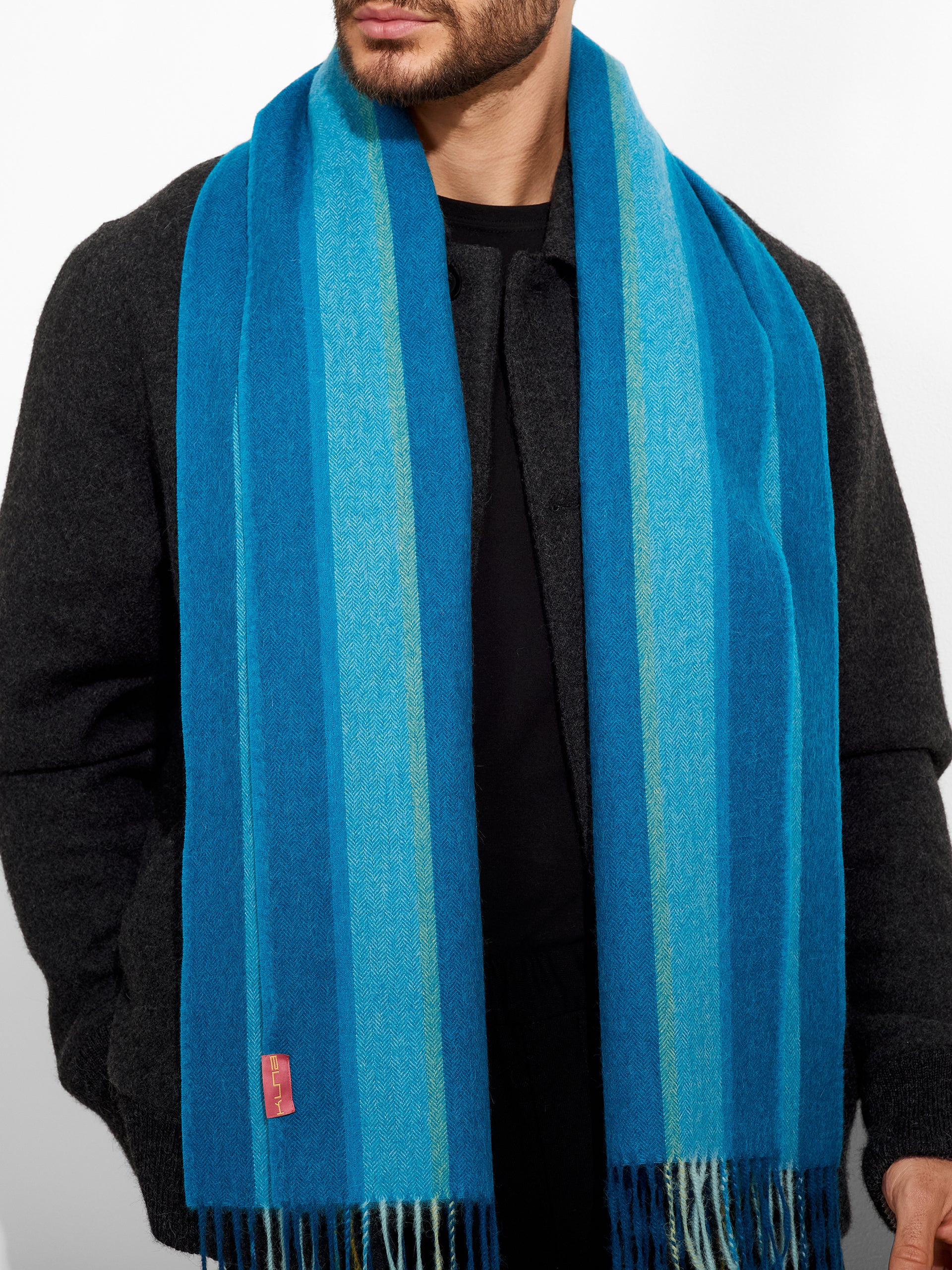 Perejil Scarf Baby Alpaca Color Turquoise - Image 5