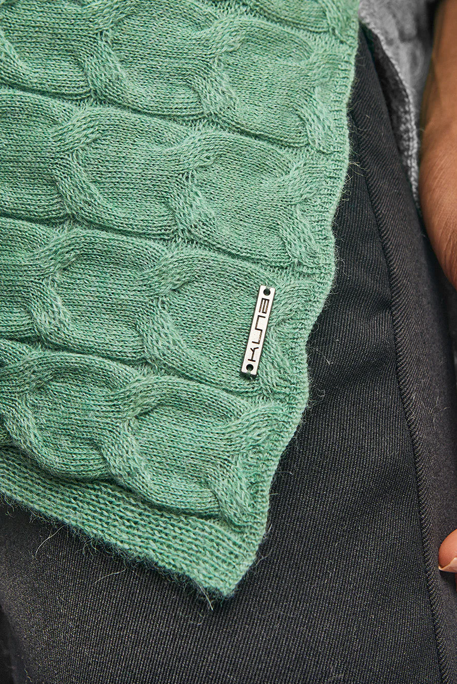 Willow Poncho Baby Alpaca Color Basil - Image 5