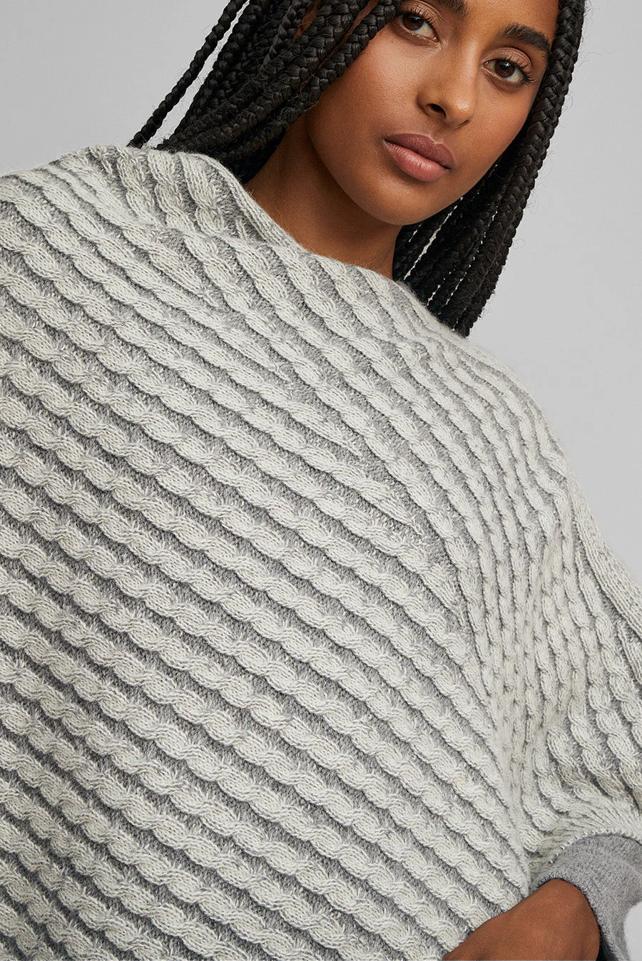 Wonder Poncho Baby Alpaca Color Ecru&Nuage - Image 5