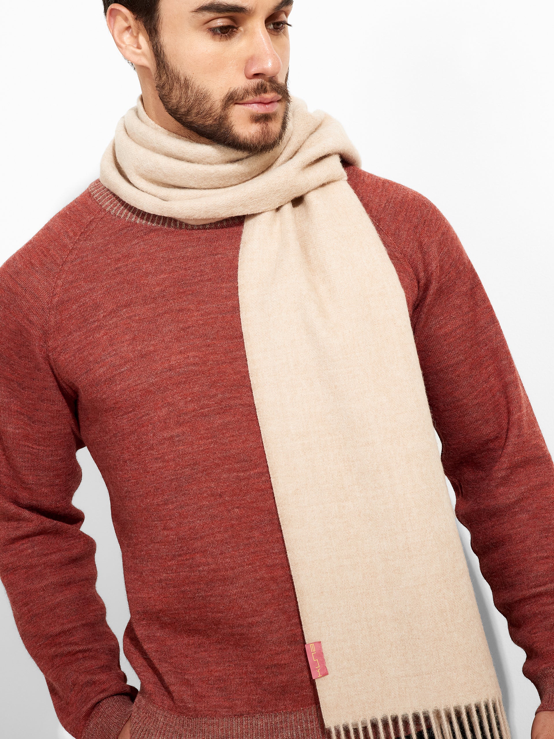 Recreo Scarf Baby Alpaca Color Beige - Image 5