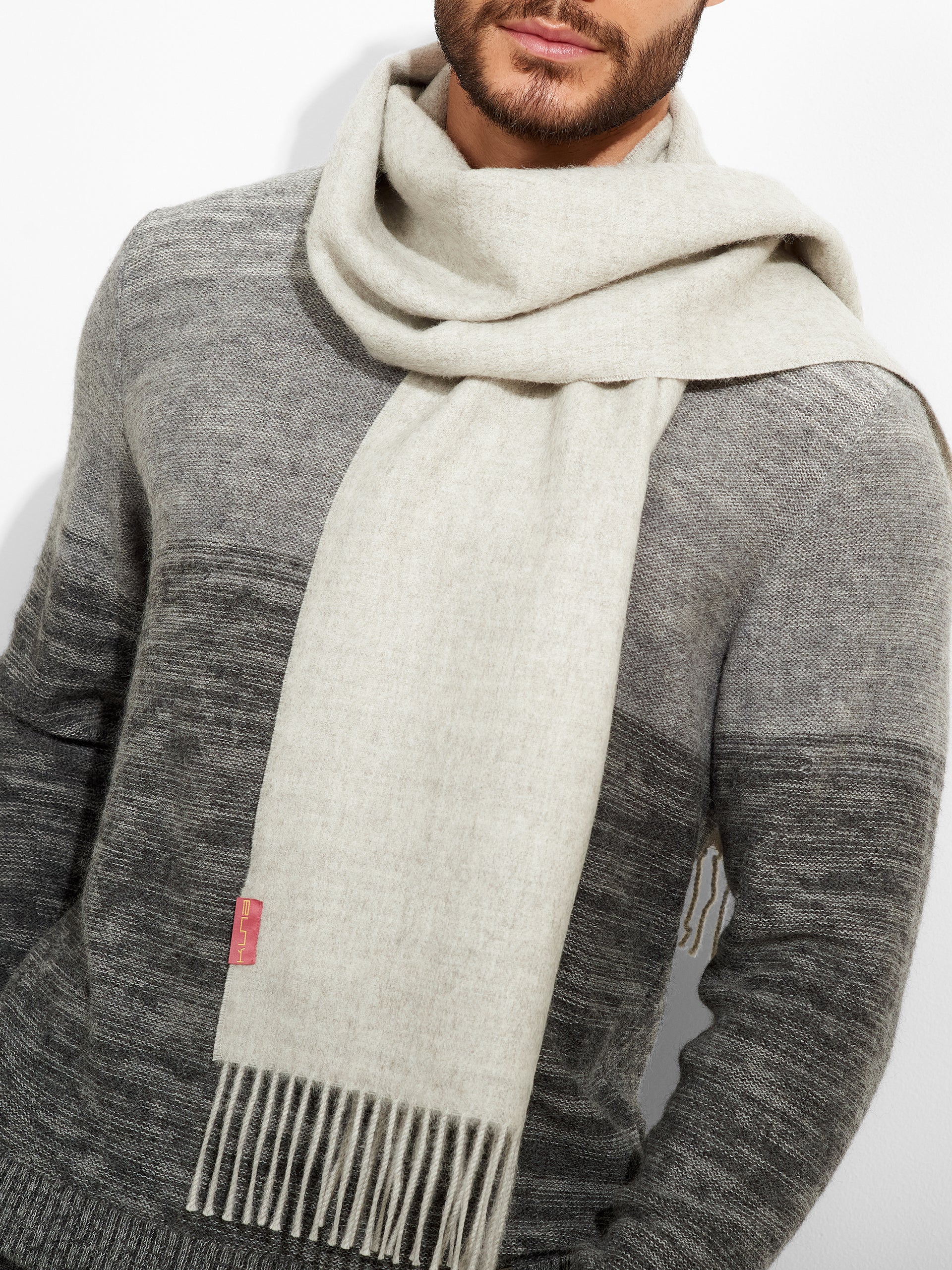 Recreo Scarf Baby Alpaca Color Grey - Image 5
