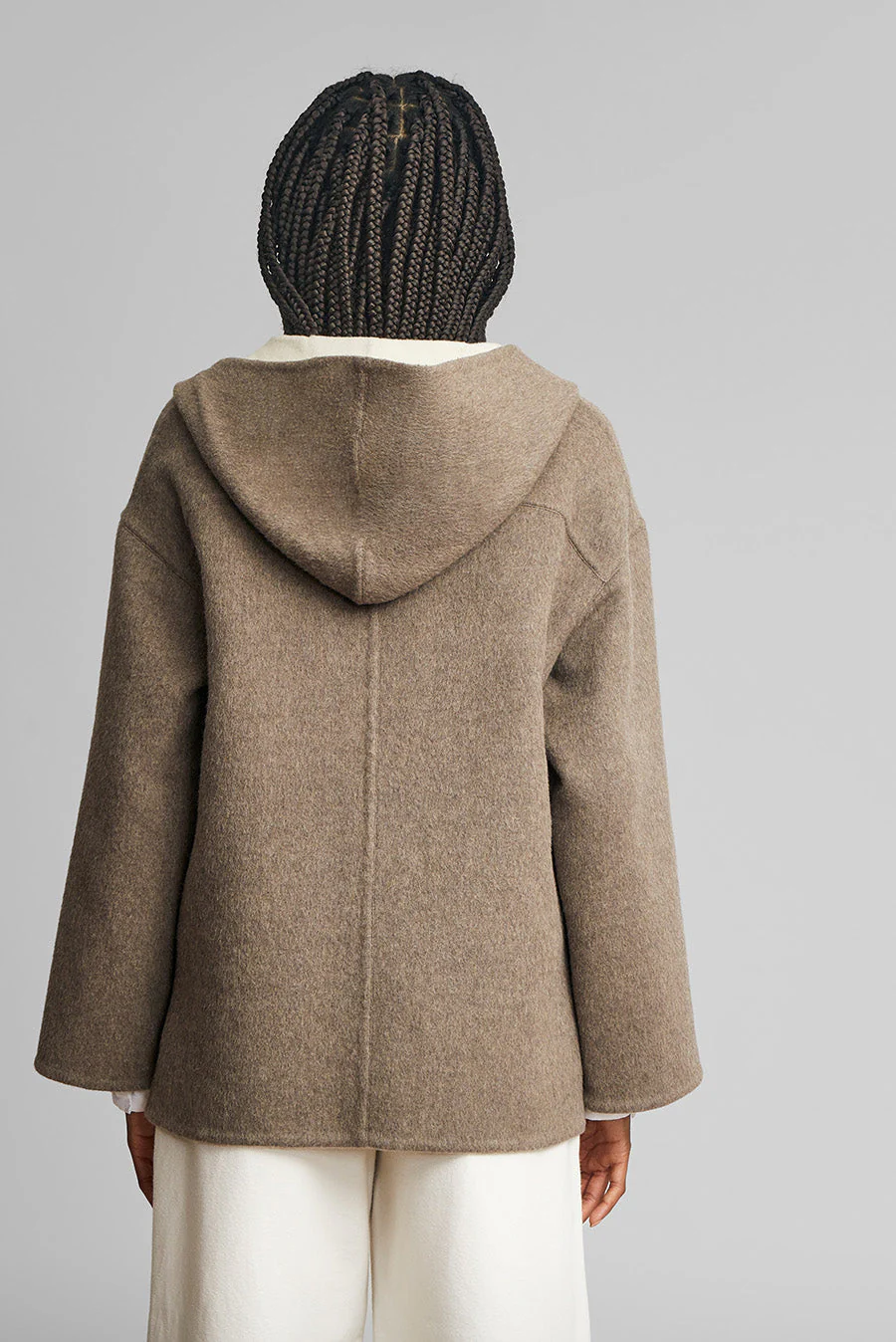 Whoopi Coat Baby Alpaca Color Sepia & Ecru - Image 4