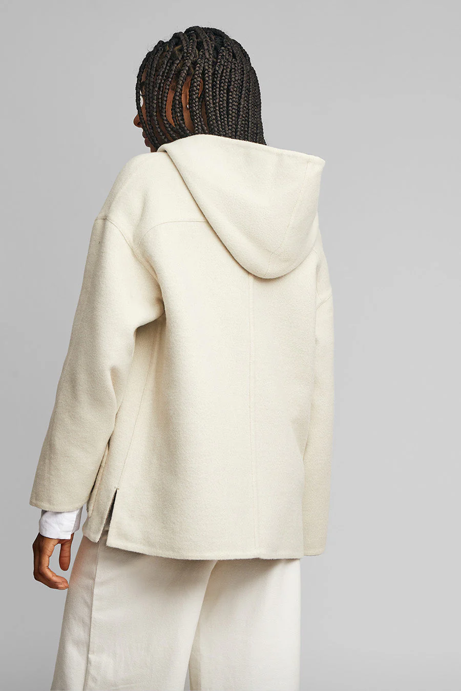 Whoopi Coat Baby Alpaca Color Sepia & Ecru - Image 9
