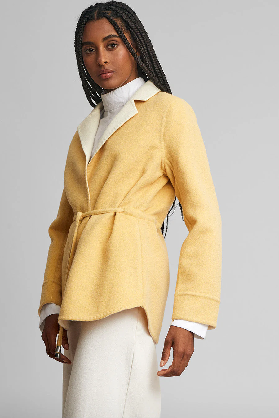Wow Coat Wool & Baby Alpaca Color Amarelo & Ecru - Image 2