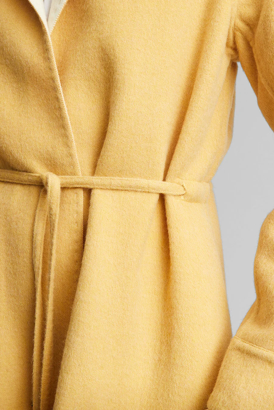 Wow Coat Wool & Baby Alpaca Color Amarelo & Ecru - Image 5