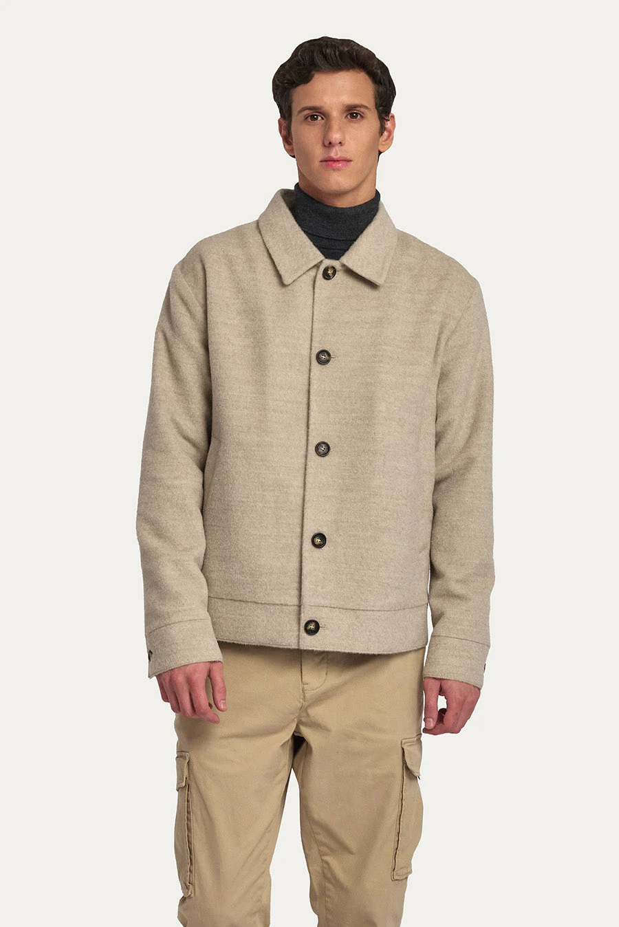 Wyoming Coat Baby Alpaca Color Sabbia - Image 2