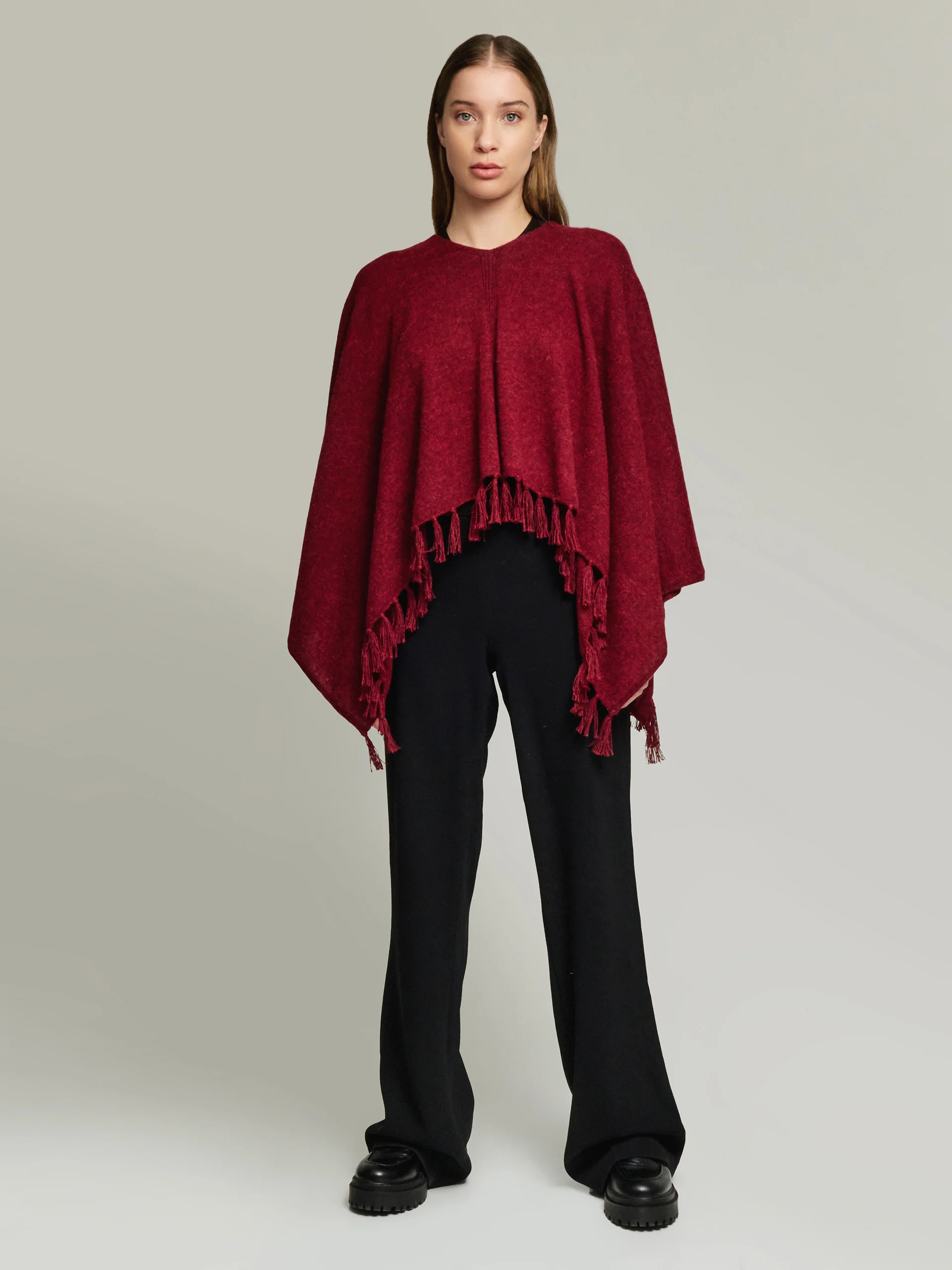 Scorpio Poncho Baby Alpaca Color Red - Image 4