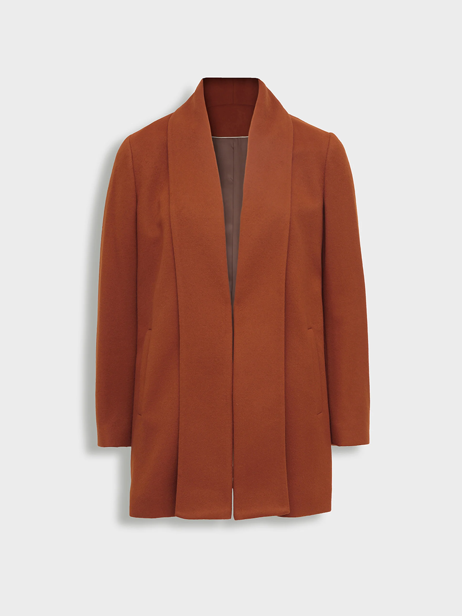 Short Swing Coat Vicuña Color Orange
