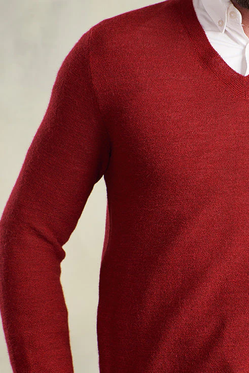 Alan Sweater Baby Alpaca Color Redorange - Image 4