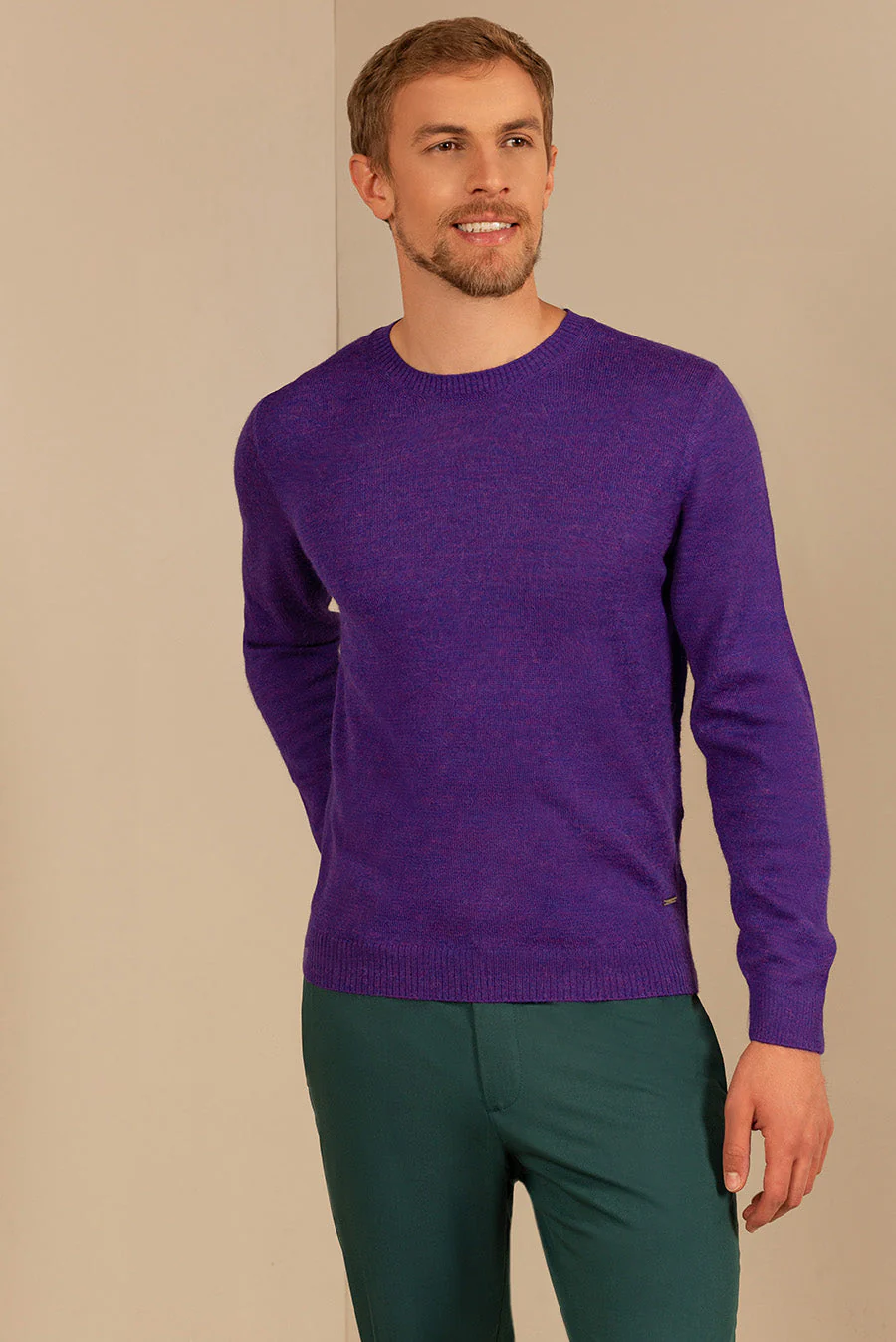 Alaska Sweater Baby Alpaca Color Purple