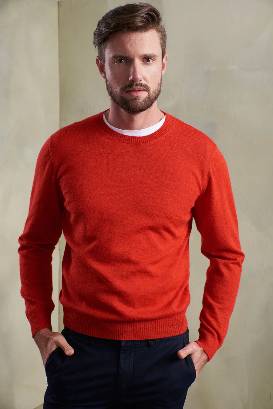 Alaska Sweater Baby Alpaca Color Redorange