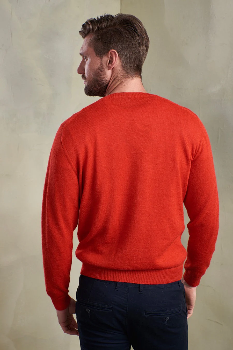 Alaska Sweater Baby Alpaca Color Redorange - Image 2