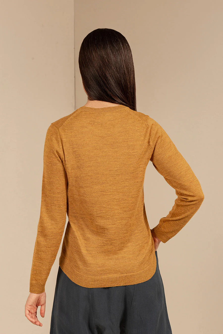 Alexia Sweater Baby Alpaca Color Senape - Image 2