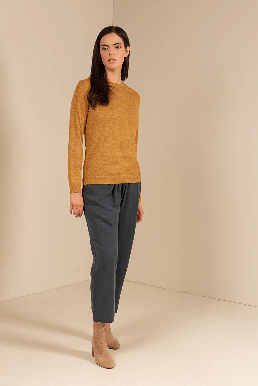Alexia Sweater Baby Alpaca Color Senape - Image 3