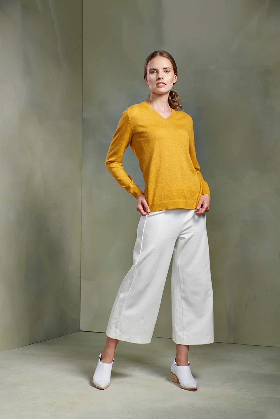 Alicia Sweater Baby Alpaca Color Yellow - Image 3
