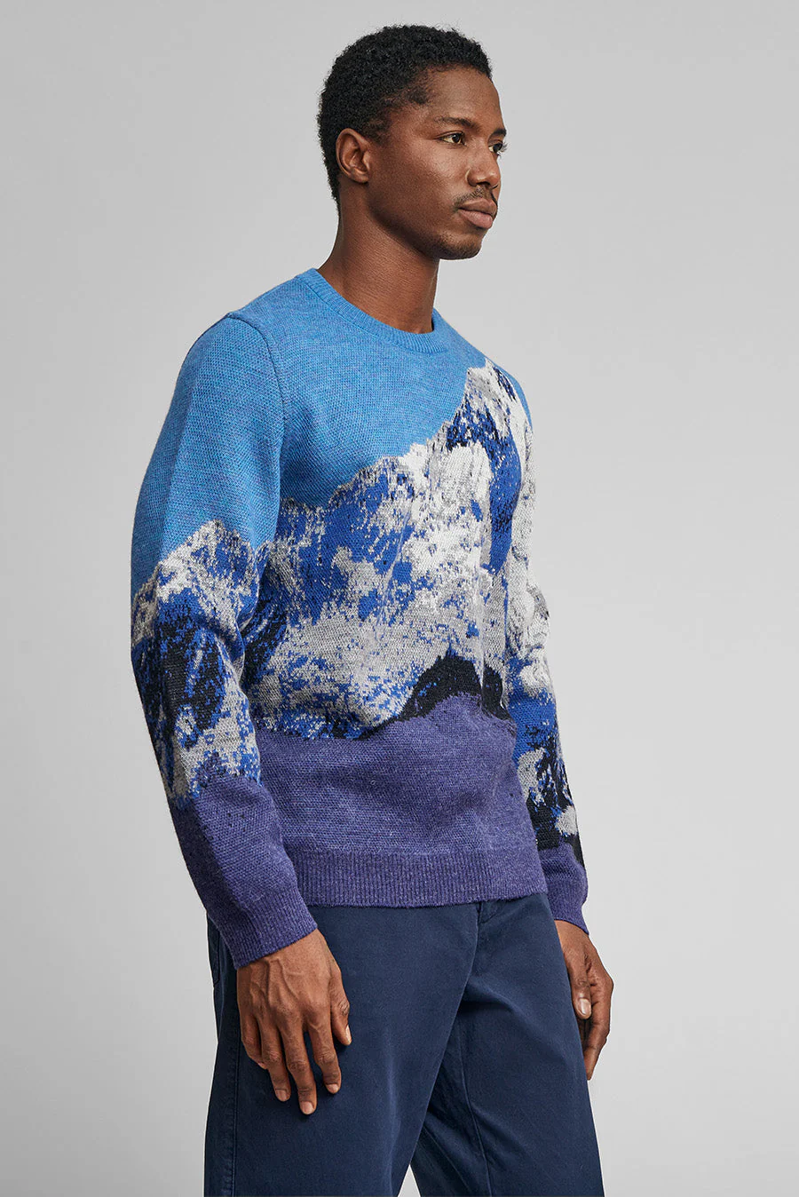 Huascaran Sweater Baby Alpaca Color Niagara - Image 3