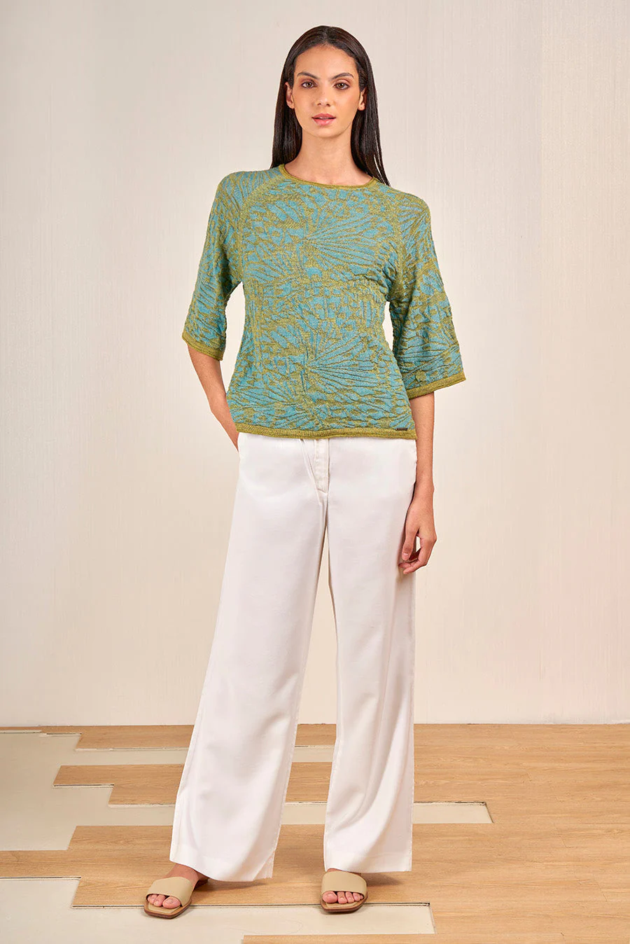 Venecia Sweater Baby Alpaca Color Anatra&Fidji - Image 3
