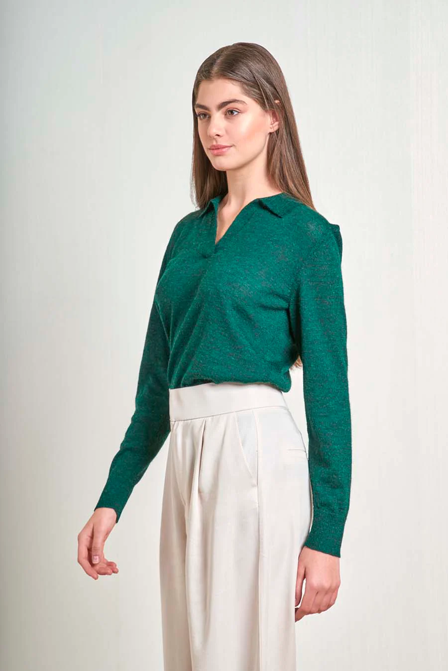 Vercelli Sweater Baby Alpaca Color Spruce