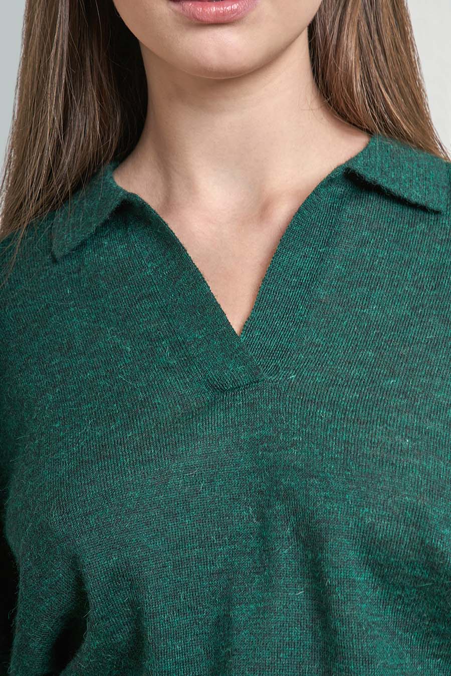 Vercelli Sweater Baby Alpaca Color Spruce - Image 4