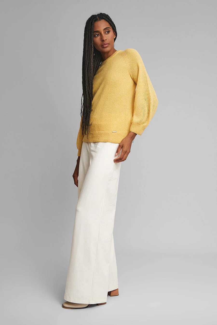 Wake Sweater Baby Alpaca Color Amarelo - Image 4