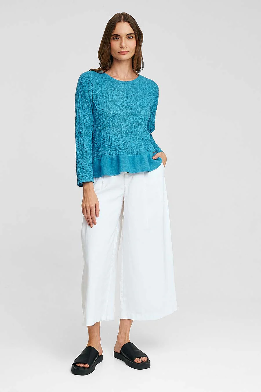 Wake Up Sweater Baby Alpaca & Silk Color Turquoise - Image 4