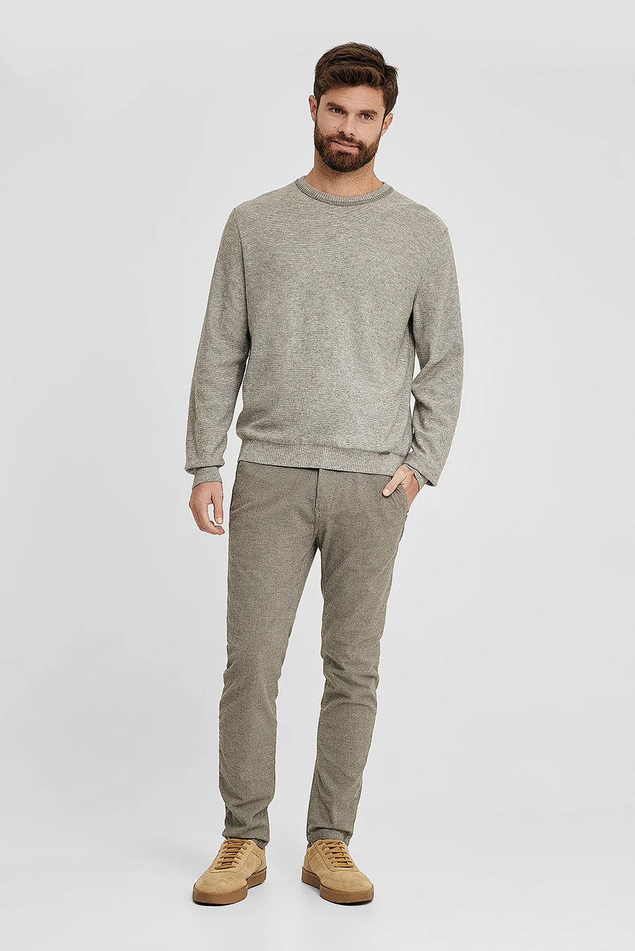 Walburg Sweater Cotton & Baby Alpaca Color Grey - Image 4