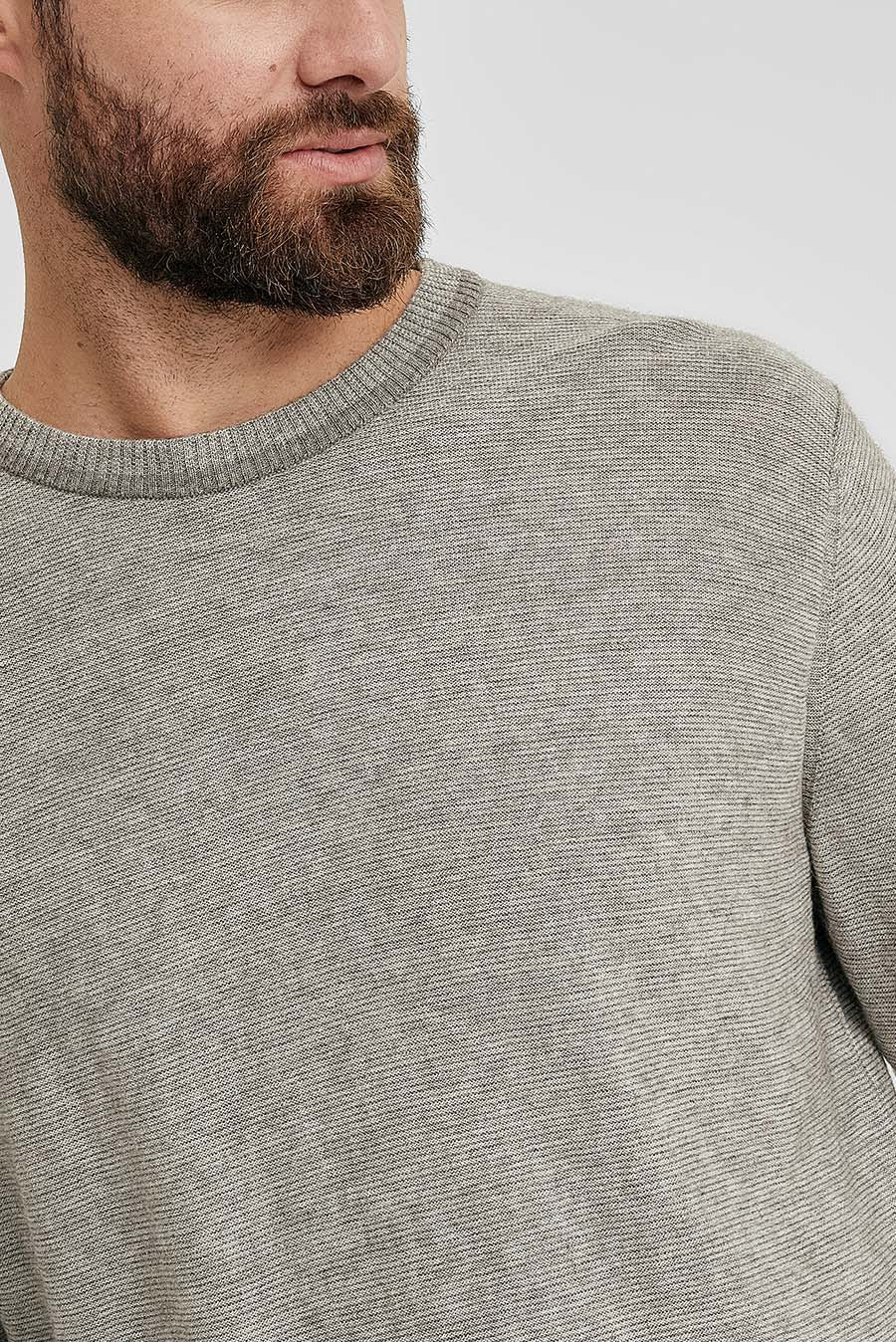 Walburg Sweater Cotton & Baby Alpaca Color Grey - Image 5