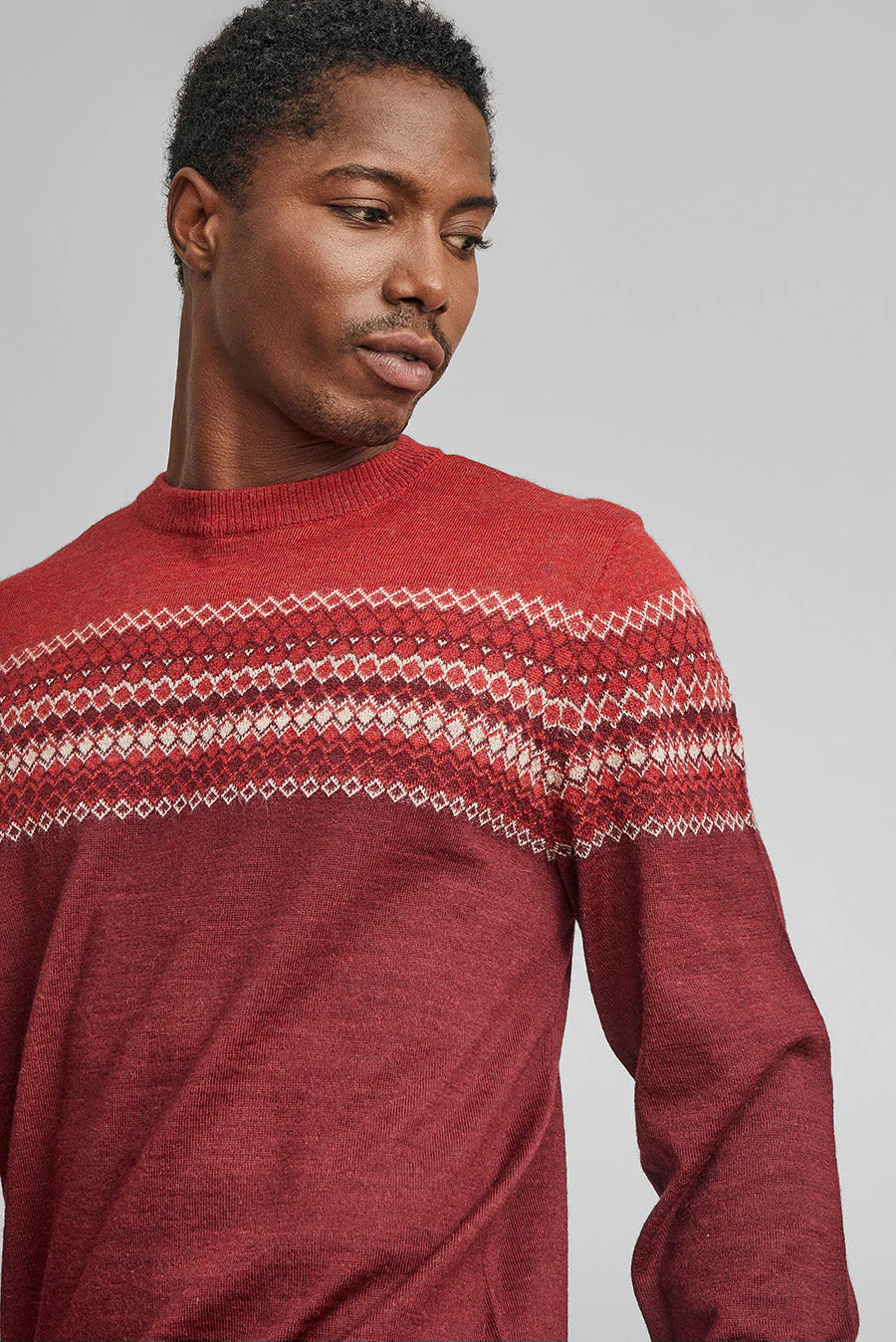 Wallace Sweater Baby Alpaca Color Bloodstone - Image 5