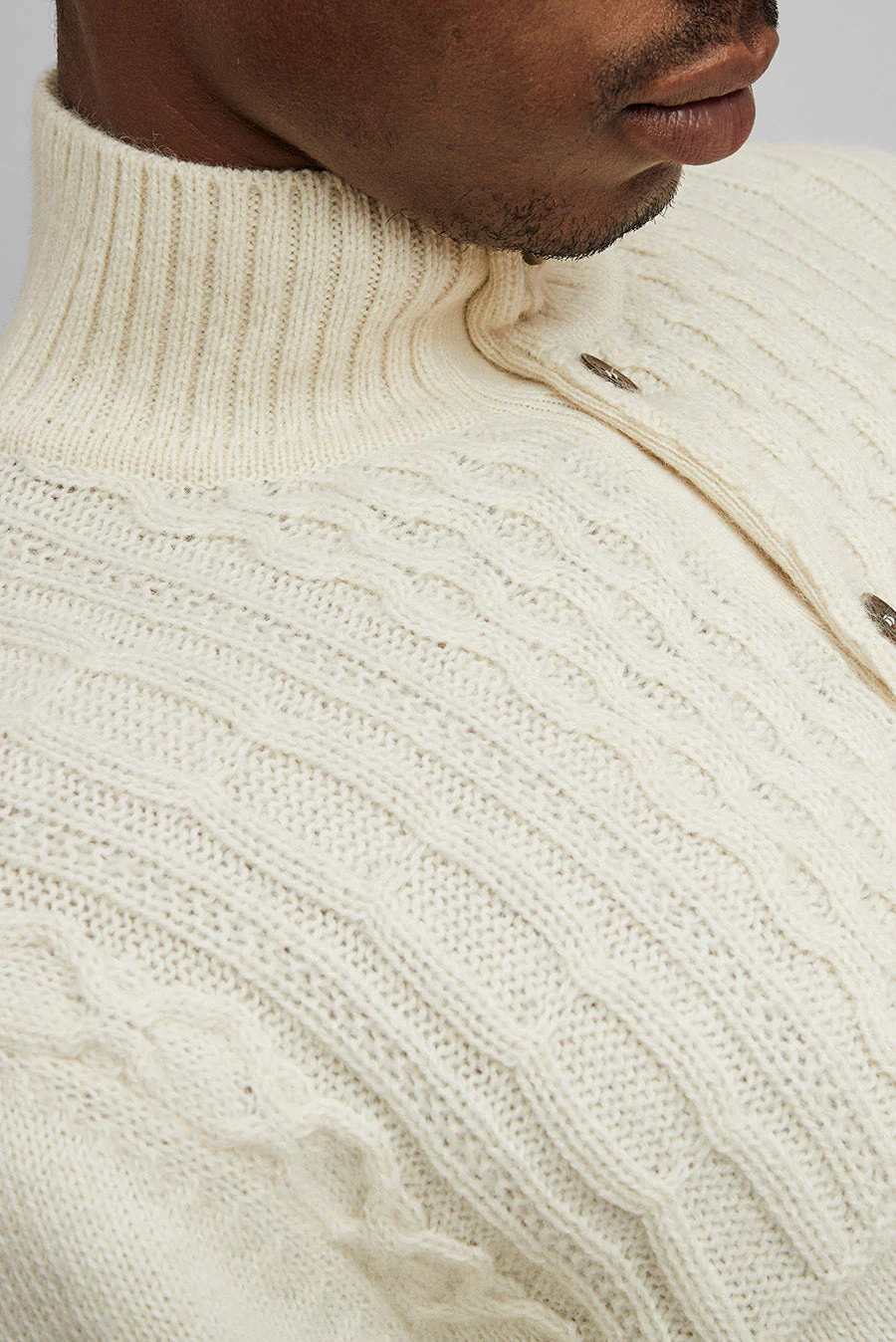 Watch Sweater Baby Alpaca Color Ecru - Image 5