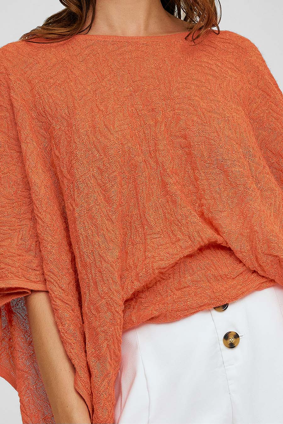 Wind Sweater Baby Alpaca & Silk Color Orange - Image 5