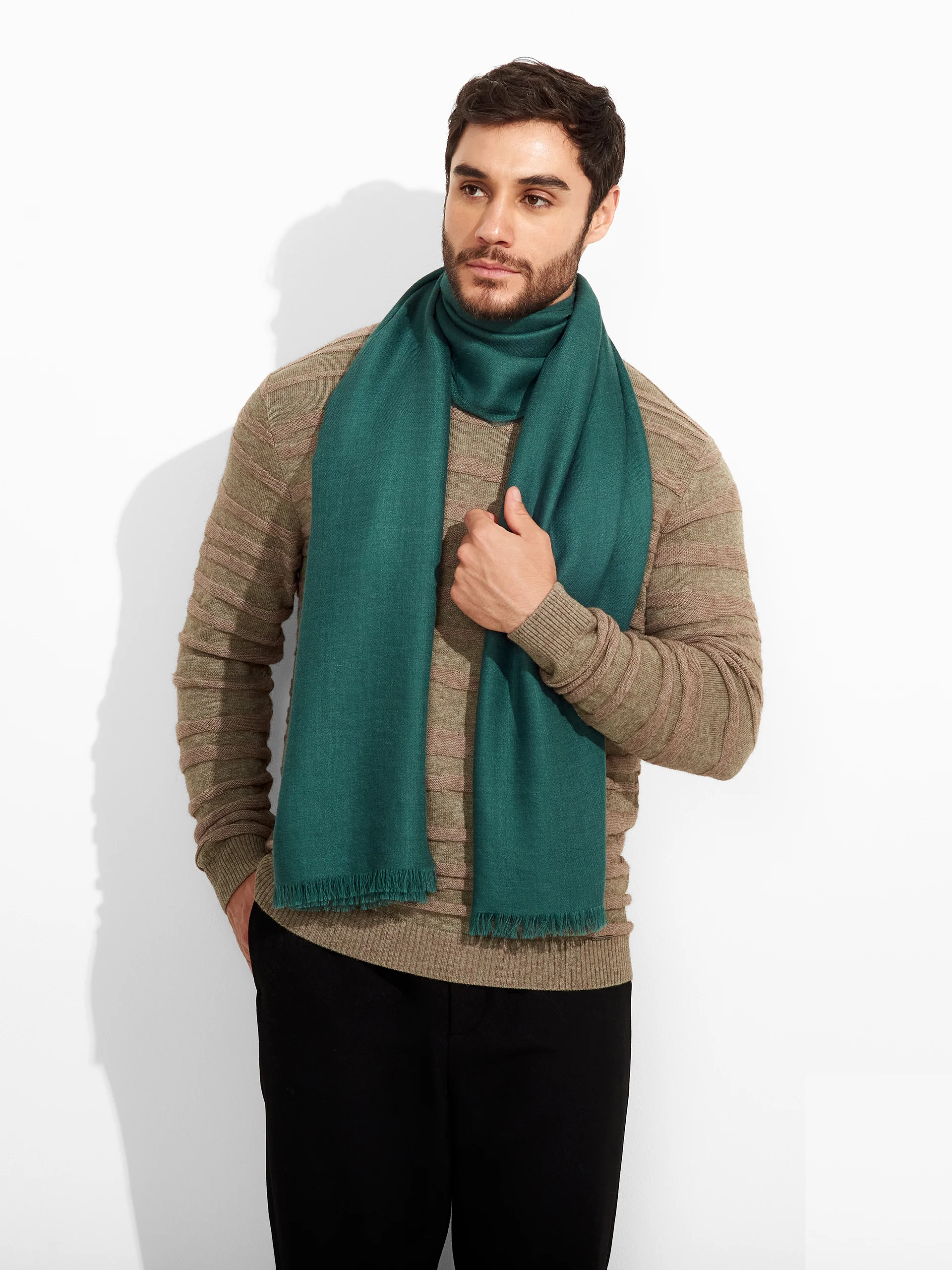 Teaberry Shawl Baby Alpaca Color Green - Image 4