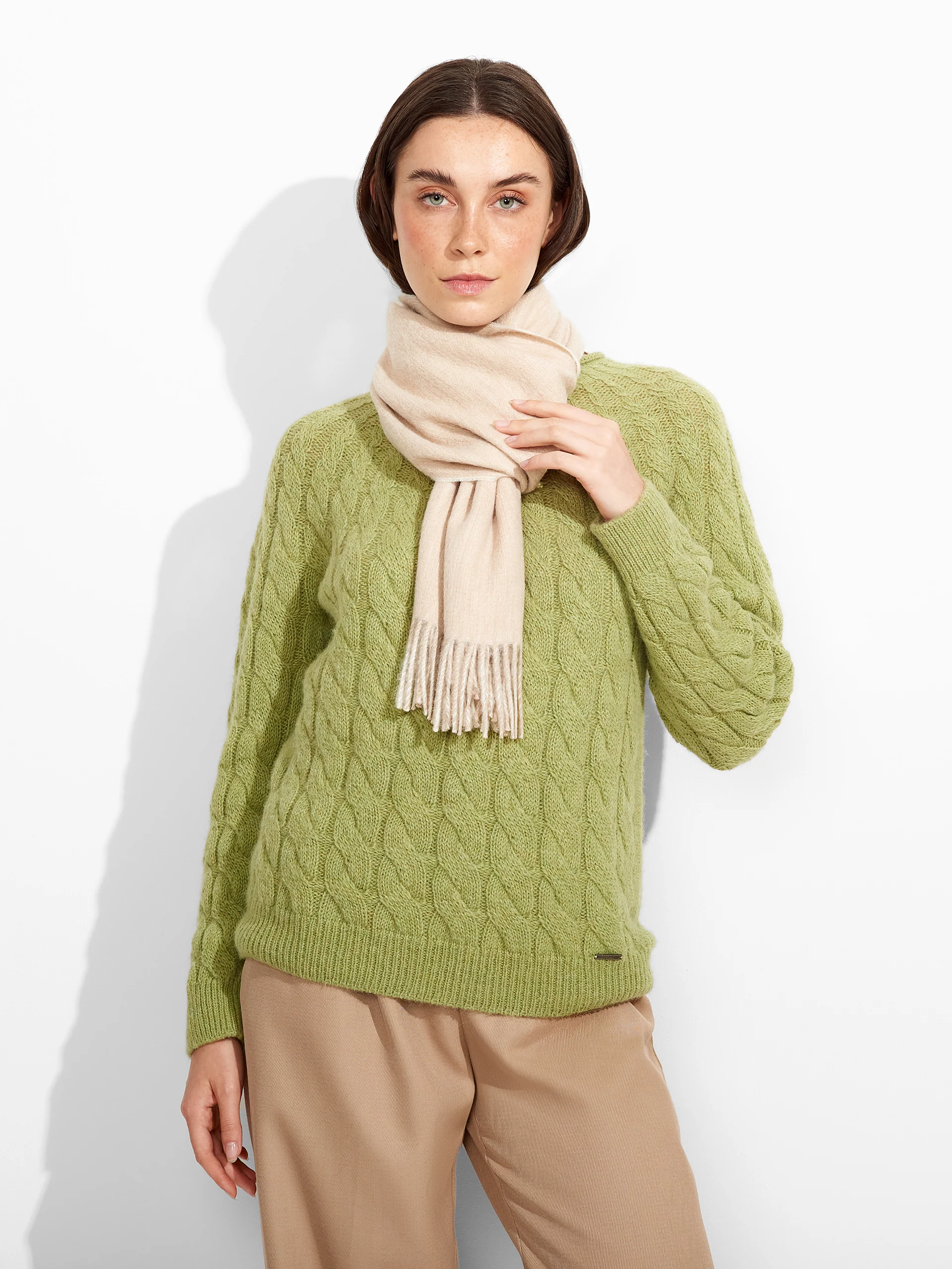 Tundra B Scarf Baby Alpaca Color Beige