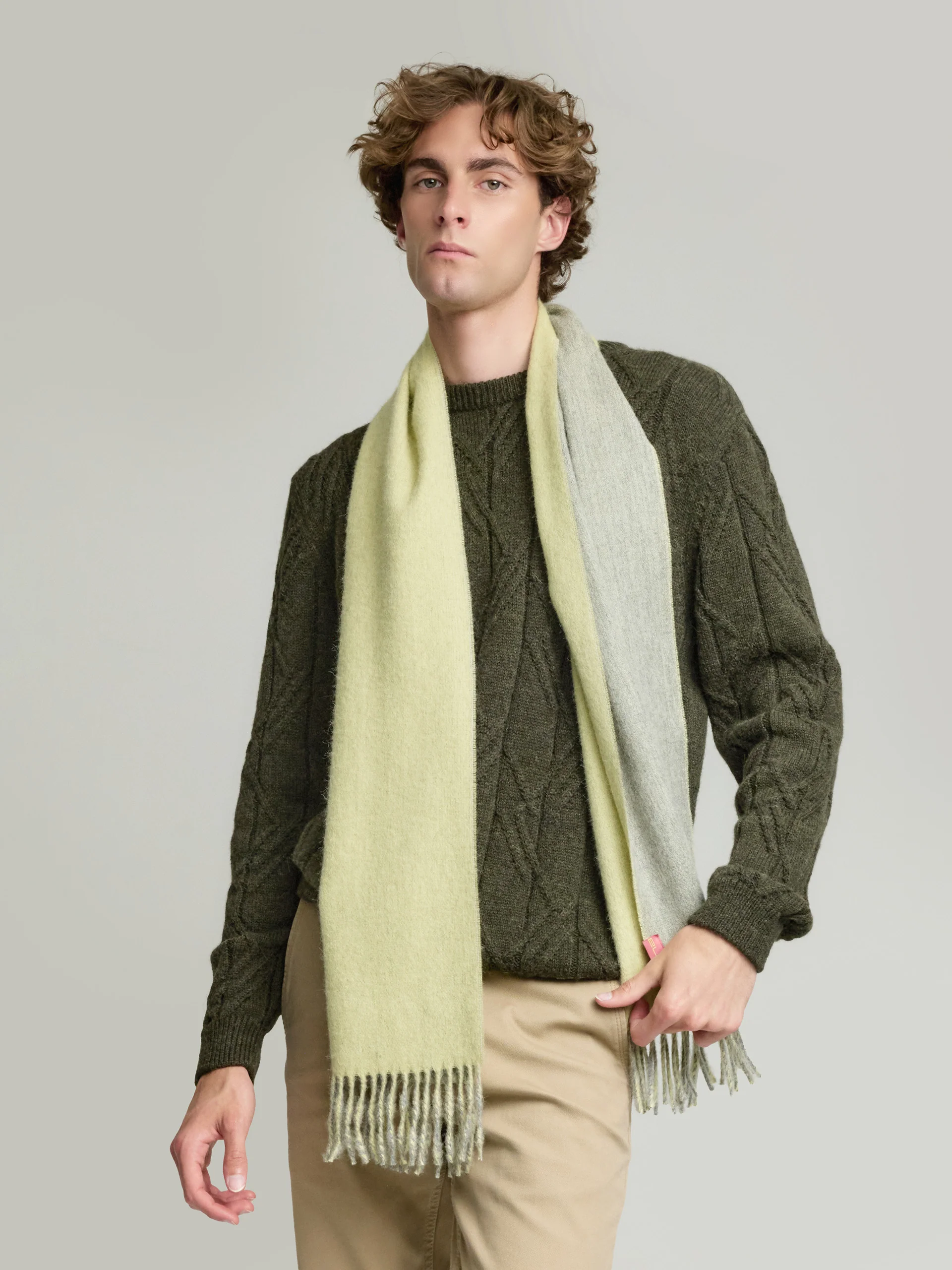 Tundra Scarf Baby Alpaca Color Green - Image 4