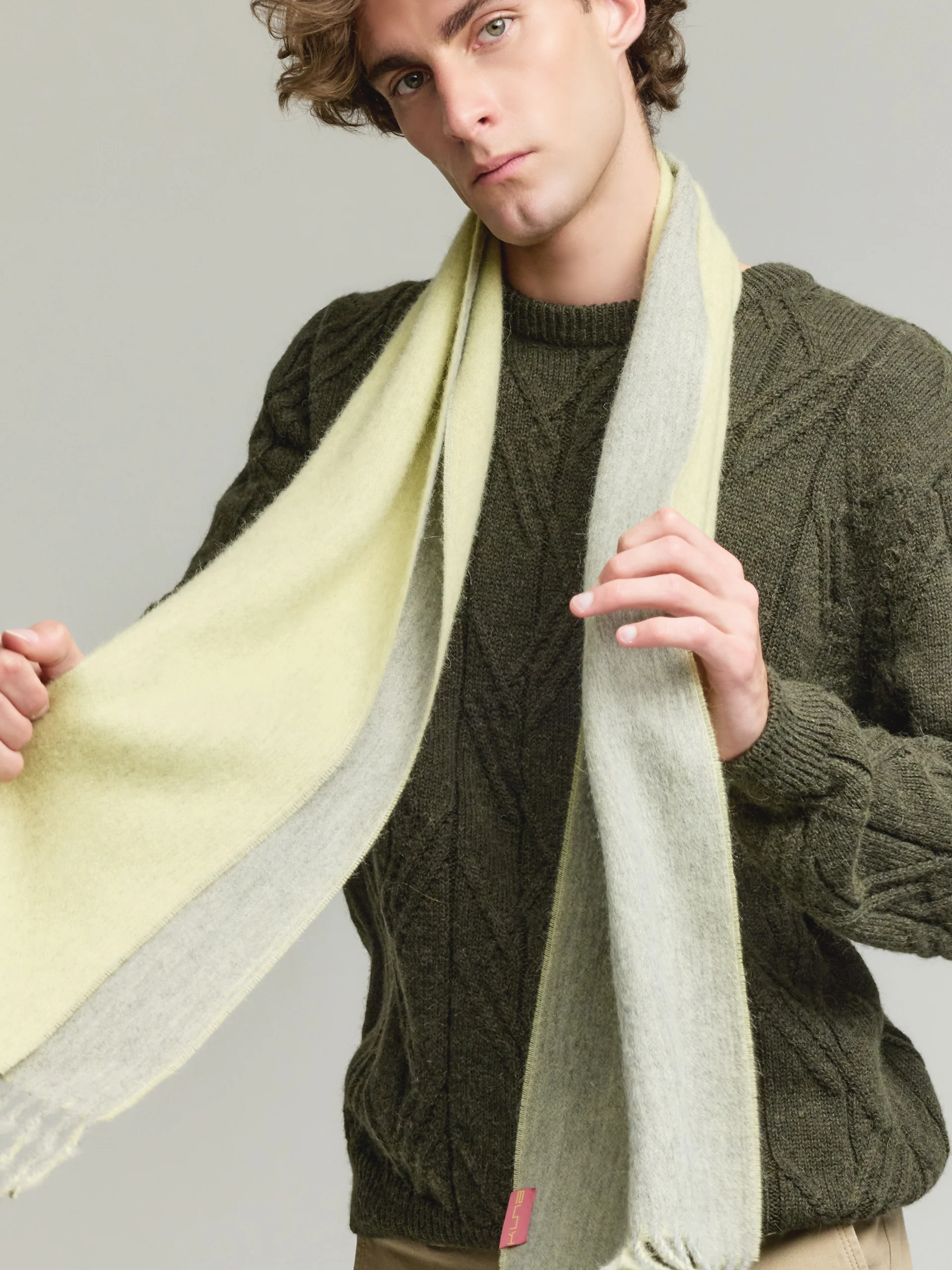 Tundra Scarf Baby Alpaca Color Green - Image 5