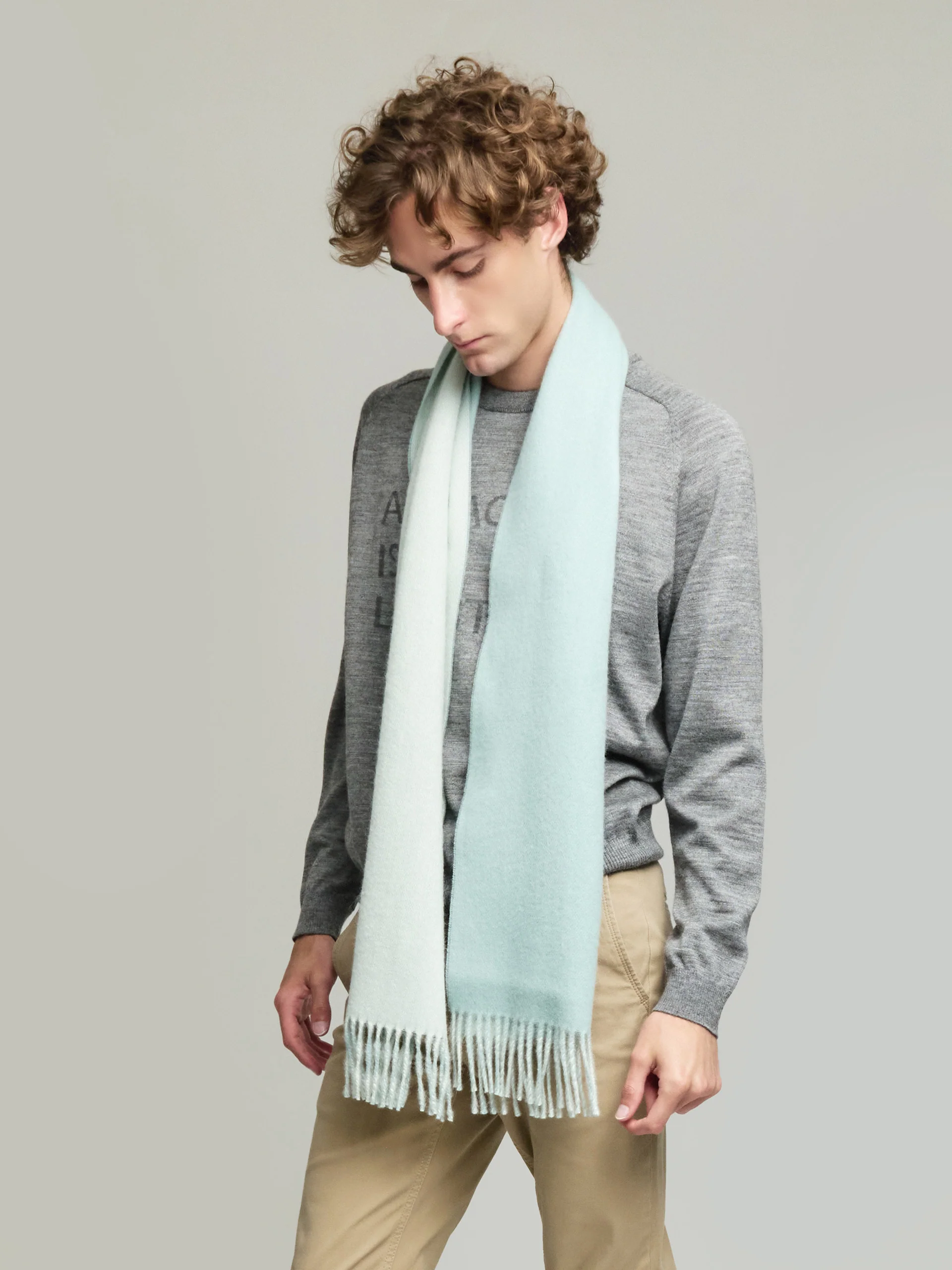 Tundra Scarf Baby Alpaca Color Green - Image 4