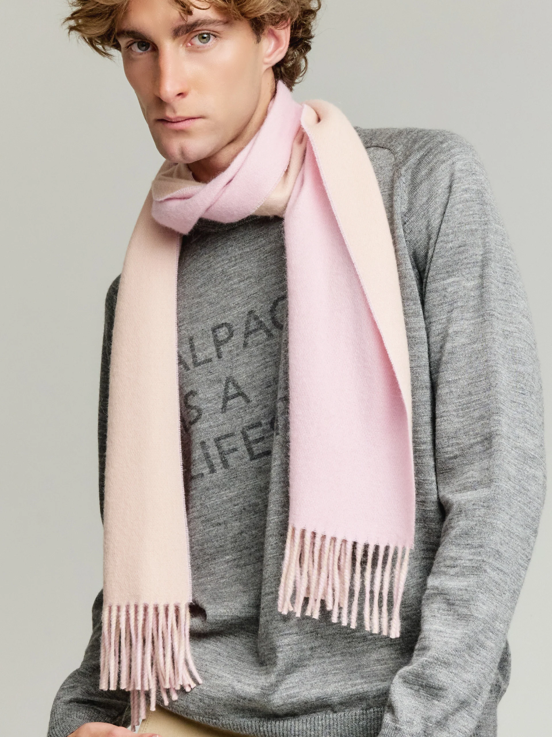 Tundra Scarf Baby Alpaca Color Pink - Image 5